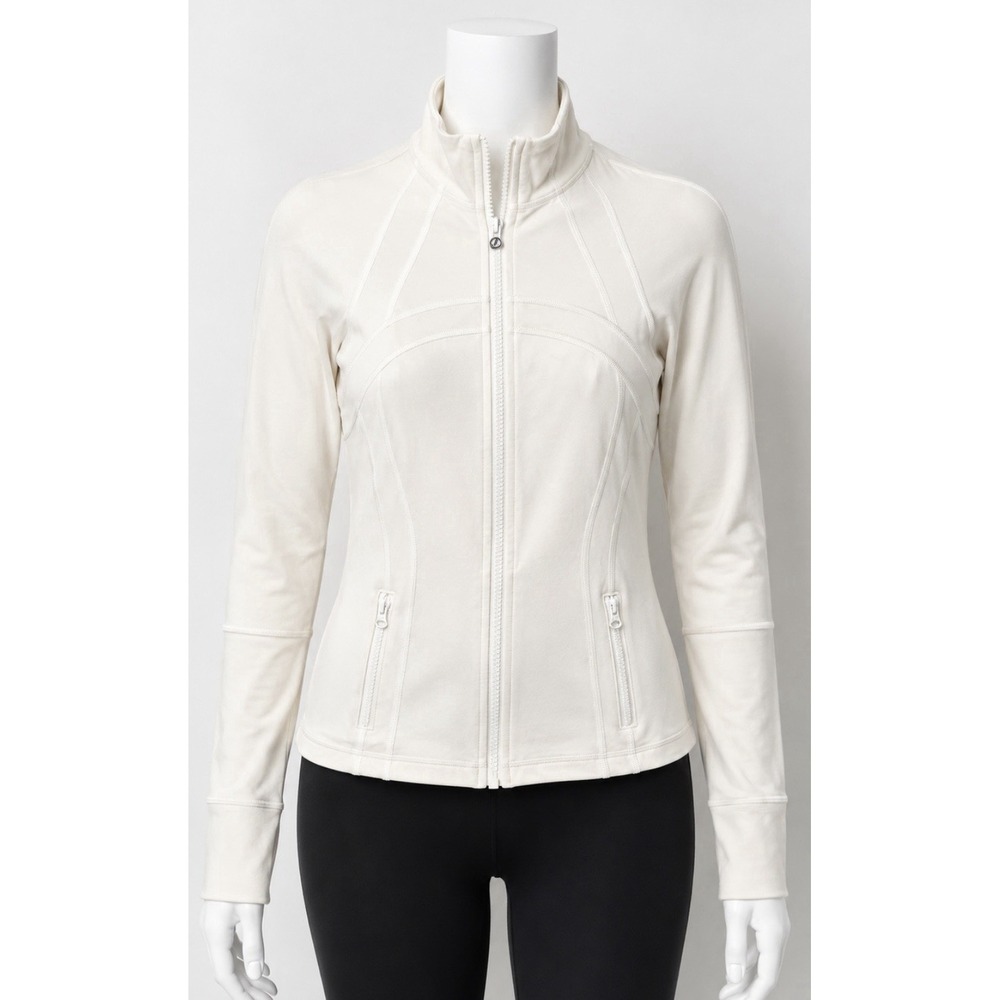 LULULEMON Women's Define Jacket Coat Size 6 White Full Zip Classic Workout Yoga
